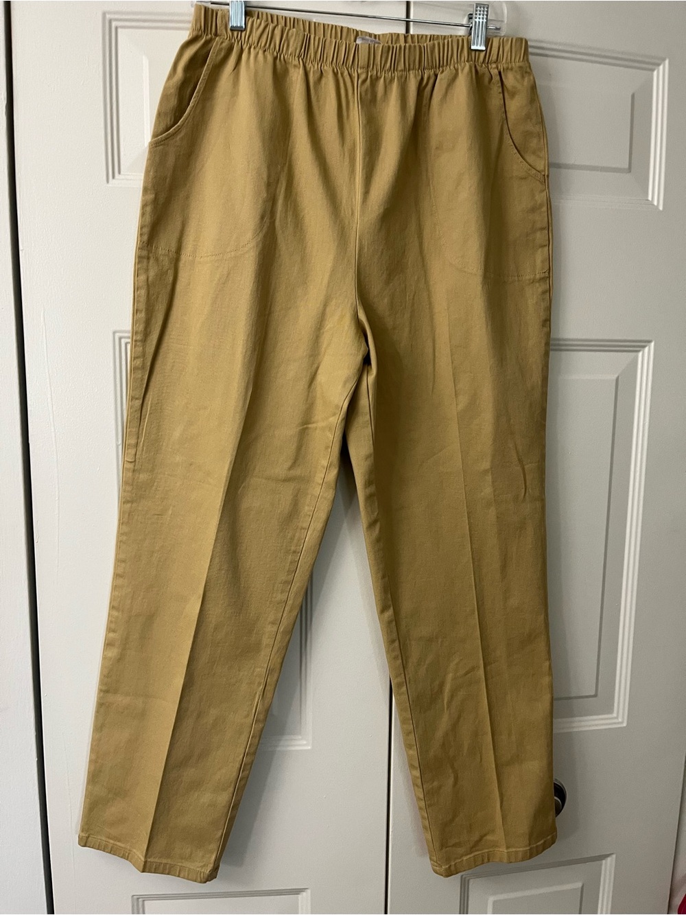 Denim&Co NWOT Camel Pull On Original Waist full Elastic Pants